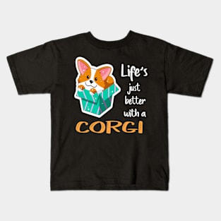 Life'S Just Better With a Corgi (210) Kids T-Shirt